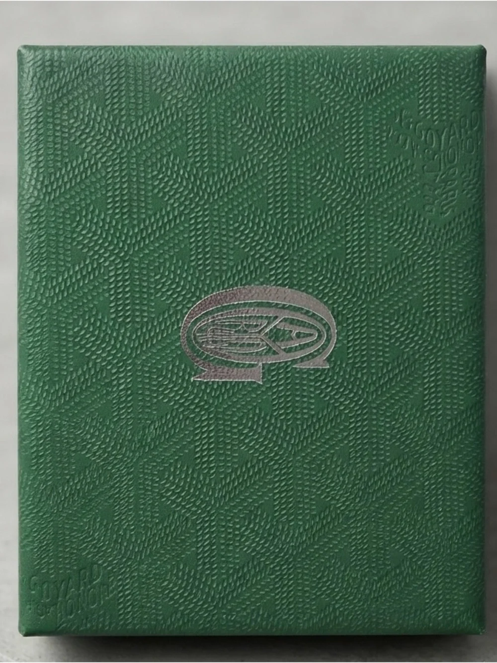 Goyard Green Chevron Bi Folding Wallet
